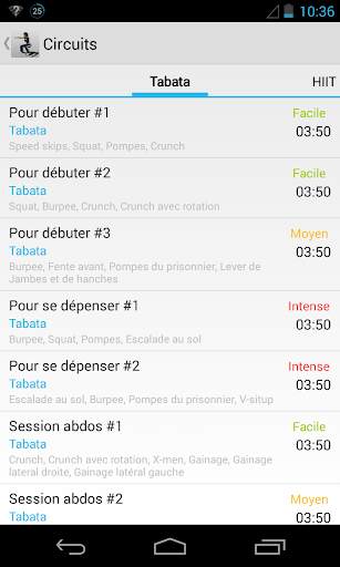 Entrainements HICT screenshot 3