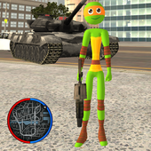 Michel Angelo Stickman Ninja Rope Hero Ganstar War icon