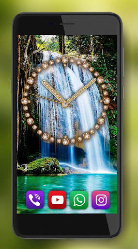 Waterfall Clock Live Wallpaper screenshot 5