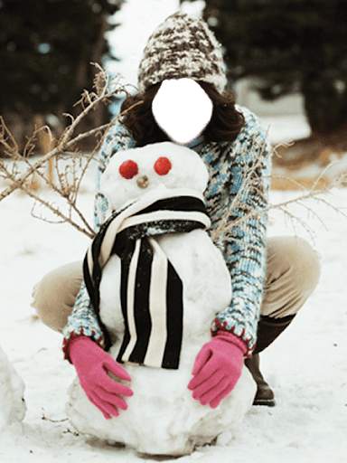 Girls Snowfall Photo Editor screenshot 3