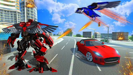 Flying Falcon Squad Car Robot Games - Shoot 'em up स्क्रीनशॉट 4
