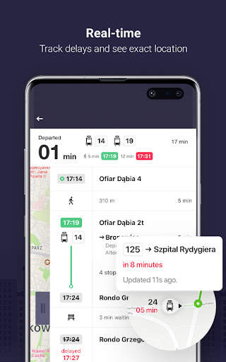 Jakdojade: public transport screenshot 1