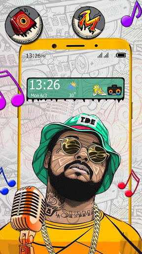Hip, Hop, Music Theme & Live Wallpaper screenshot 1
