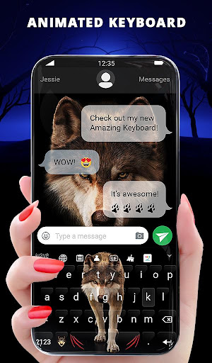 Lone Wolf Wallpaper + Keyboard screenshot 2
