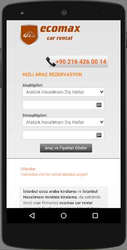 Ecomax Car Rental screenshot 1