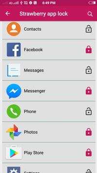 Strawberry App Lock Theme 6 تصوير الشاشة