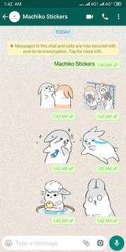 Machiko Rabbit Stickers 5 تصوير الشاشة