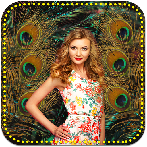 Peacock Feathers Photo Frames HD أيقونة