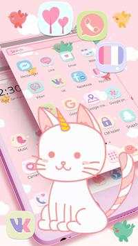 Pink Unicorn Cat Theme screenshot 4