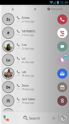 Shade Gray Phone Dialer Theme screenshot 4