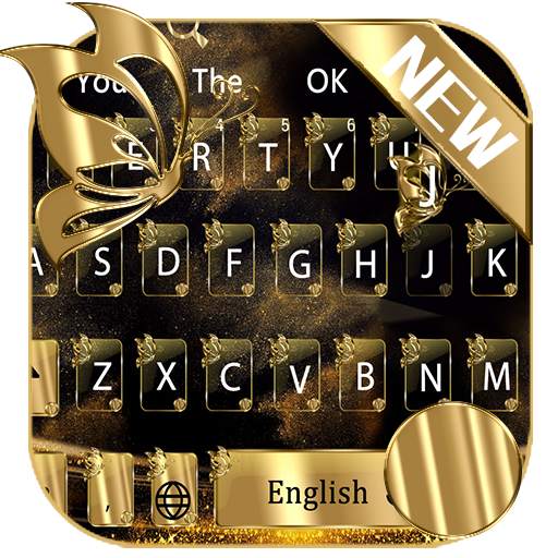 Gold butterfly Keyboard 10001005