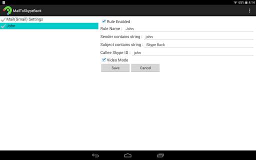 Mail To Skype Back screenshot 5