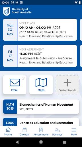 UniSA App screenshot 1