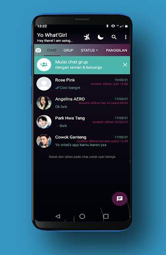GB WA Mod Aero Blue Theme 2024 screenshot 6