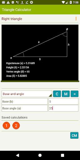 Triangle Calculator - Real-time drawings screenshot 5