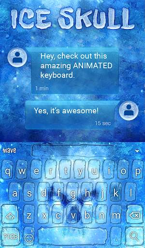 Ice Skull Animated Keyboard   Live Wallpaper screenshot 3