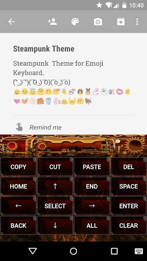 Steampunk Emoji Keyboard Theme screenshot 3