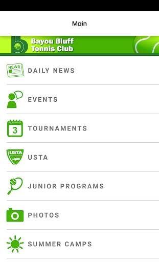 Bayou Bluff Tennis Club screenshot 1