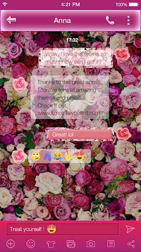 Rose Flower Emoji Keyboard screenshot 8