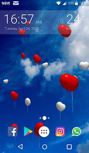 Love Balloons Animated Keyboard   Live Wallpaper screenshot 6