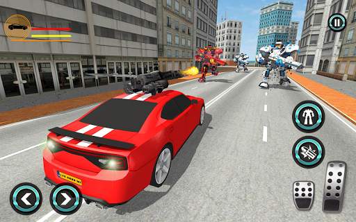 Futuristic Car Robot Transformer Rhino Robot Games screenshot 4