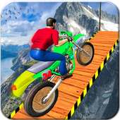 Impossible tracks bike racing 3d logo