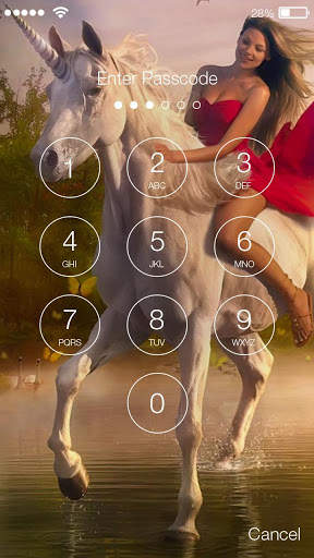 Unicorn Fantaisie Screen Lock screenshot 2