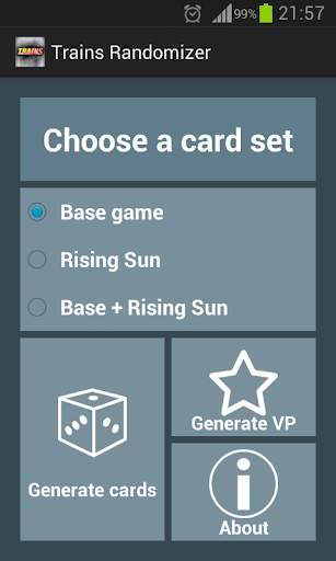 Trains Board Game Randomizer screenshot 1