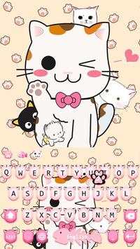 Pink cat keyboard theme screenshot 4