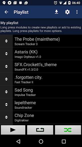 Xmp Mod Player screenshot 1