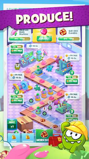 Om Nom Candy Factory screenshot 1