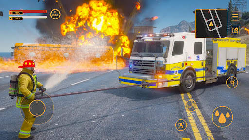 Fire Truck Driving Games 2022 screenshot 1