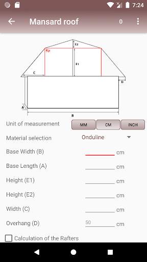 Calculation of roofs, of roof system, lathing screenshot 7