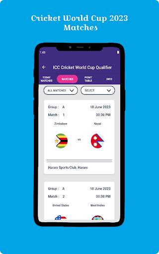 Cricket World Cup 2023 screenshot 3