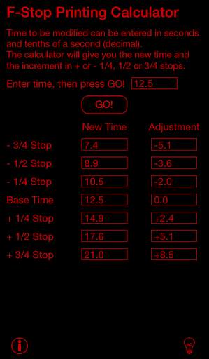 f-Stop Printing Calculator screenshot 2