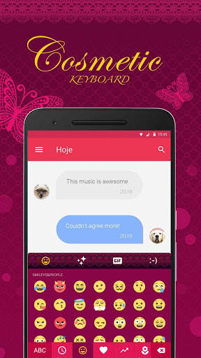 Cosmetic Girl Keyboard Theme screenshot 1