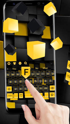 Black Yellow Cube Keyboard screenshot 1