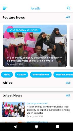 Axadle Get Latest News From Horn of Africa screenshot 1