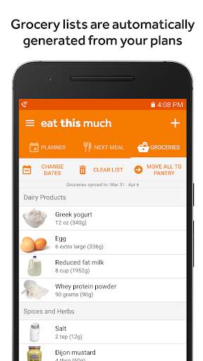 Eat This Much - Meal Planner screenshot 3
