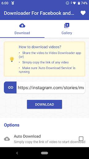 Video Downloader for Facebook and Instagram screenshot 2