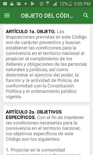 Código de Policía de Colombia screenshot 3