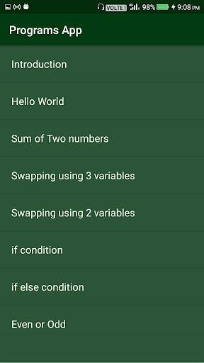 C Programs App 4 تصوير الشاشة