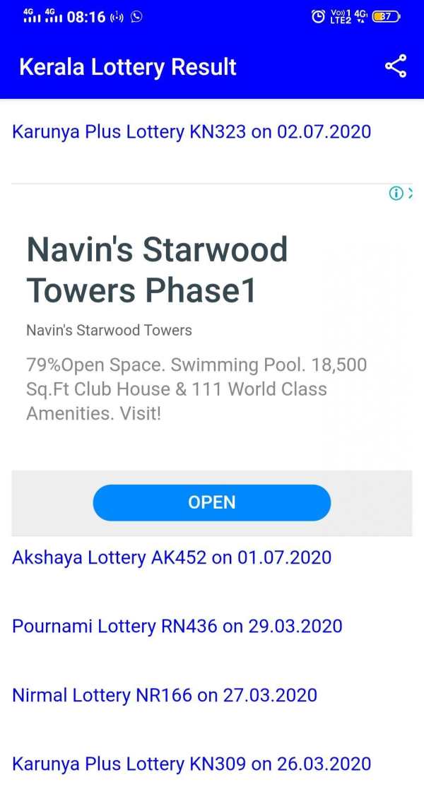 Kerala Lottery Result screenshot 2