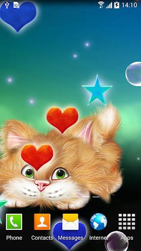 Funny Cat Live Wallpaper 3 تصوير الشاشة