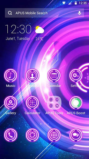 Shine Purple Glow Wheel theme & HD wallpapers screenshot 1