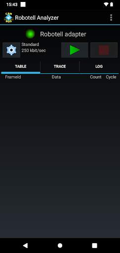 Robotell CAN bus Analyzer screenshot 1
