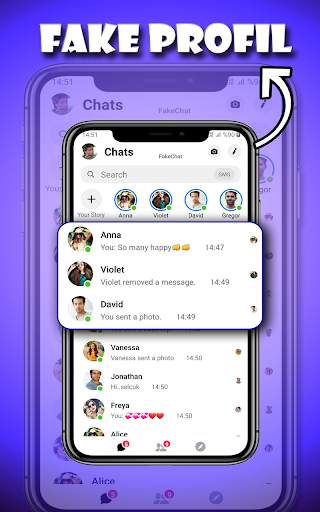 Fake Messenger Chat - Prank screenshot 10