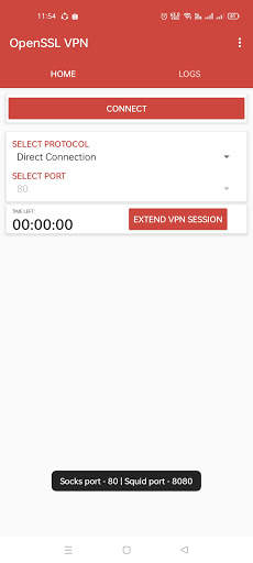 OpenSSL VPN screenshot 1