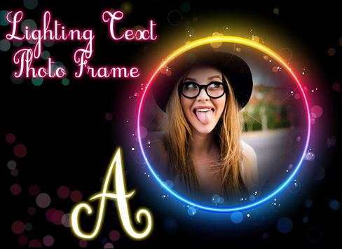 Lighting Text Photo Frame : Light Text Photo Frame screenshot 1