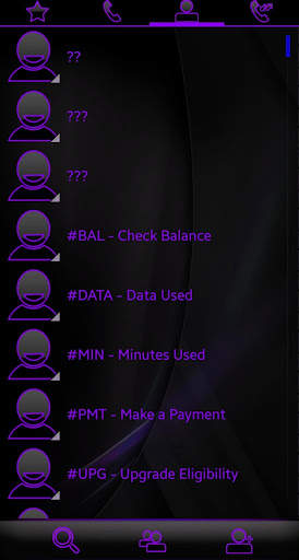 THEME SWIPE DIALER SPETRA PURPLE GLASS screenshot 4